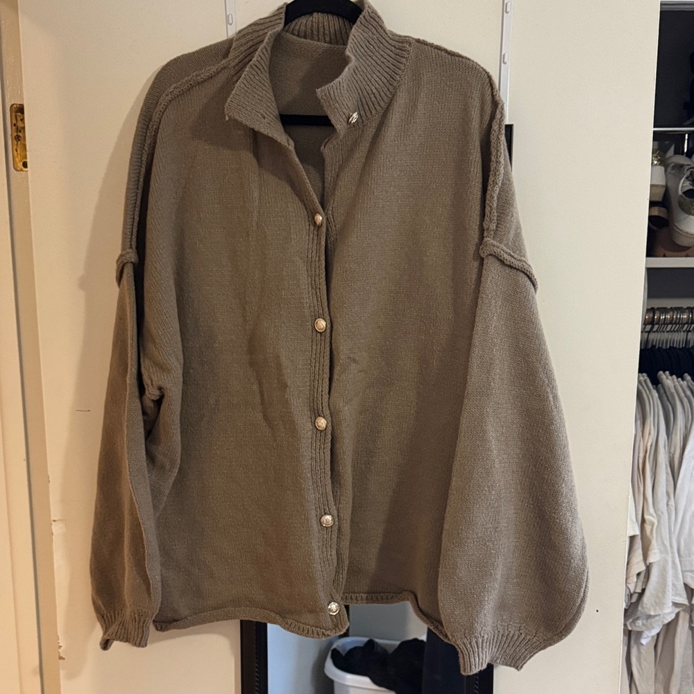 SHEIN Brown Cardigan Sweater